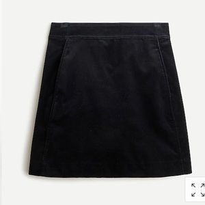 J. Crew mini skirt in stretch velvet